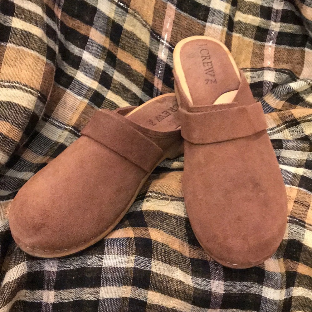J. Crew clogs.